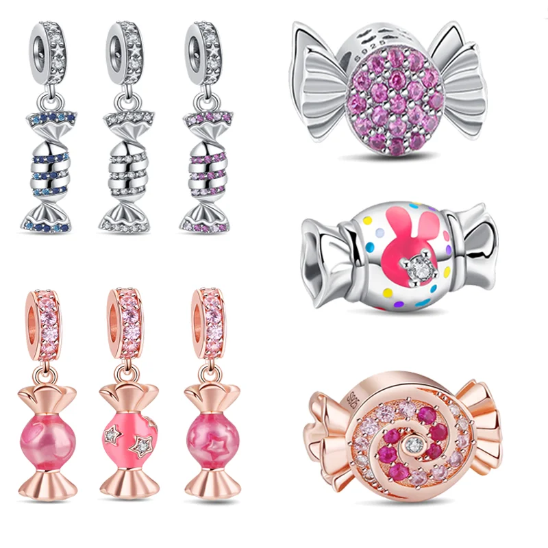 Серебряный Пончик В Стиле Пандоры Очаровательная Бусина Сладкие Лакомства