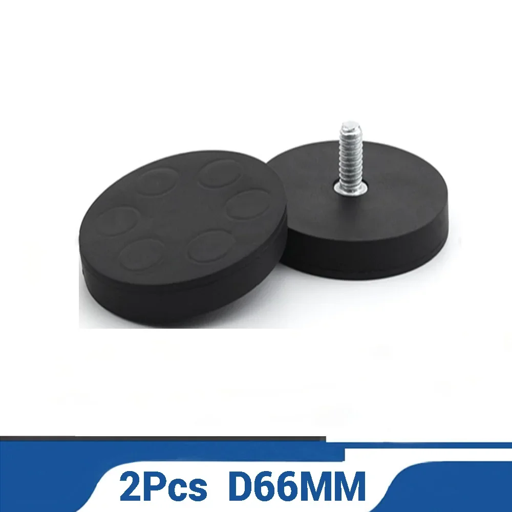 2 шт. сильное магнитное крепление круглая основа с резиновым покрытием D66 мм