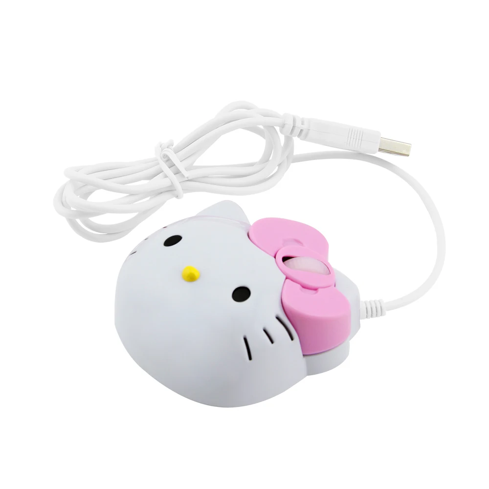 

Wired Cute Mouse 2.4Ghz Pink Cartoon Hallo Kitty Mause Creative Cat Ergonomic Girl USB Optical Computer Mice For Laptop PC MAC