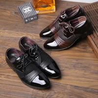 men dress shoes men leather shoes pu stripes pointed low top non slip breathable waterproof men casual shoes men shoes
