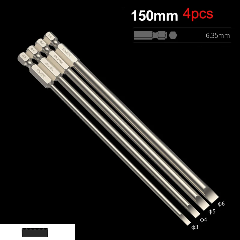 

Набор шестиугольных бит Phillips Torx, магнитные биты 50/75/100/150/200 мм, длина 6,35 мм, хвостовик, электрическая дрель, набор электрических отверток