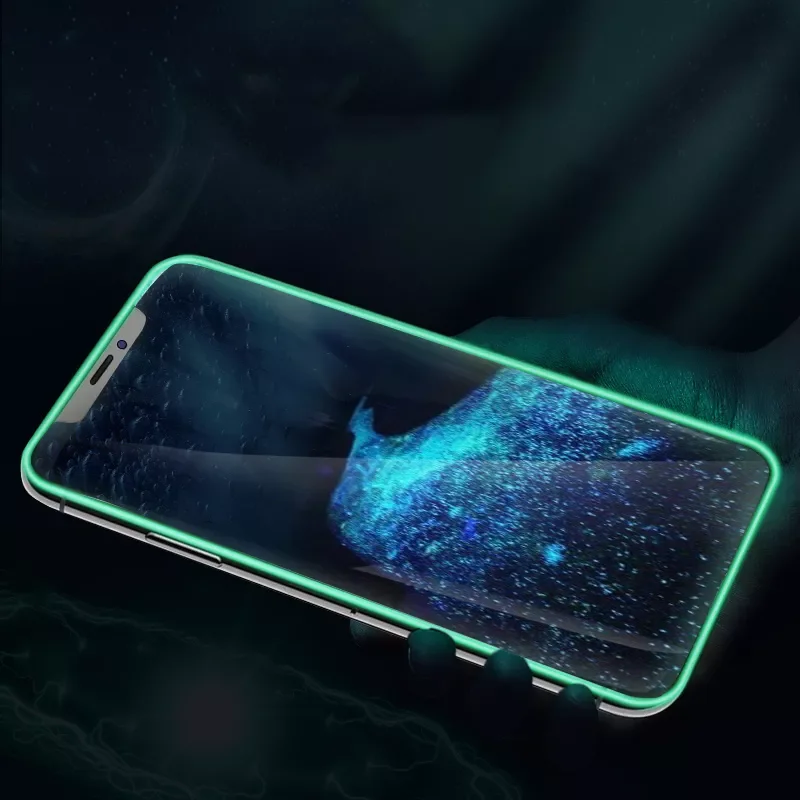 

Luminous Protective Glass for IPhone 13 12 11 Pro Max XS Glowing Screen Protector Film on IPhoneXR Xs X 6 7 8 Plus 6s