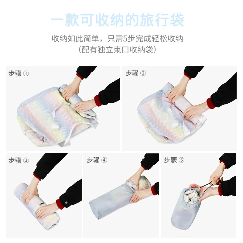Fashion Travel Bag Women's PU Leather Duffle Bag Large Capacity Packing Dry Wet Depart Luggage Bag With Independent Shoe Bag