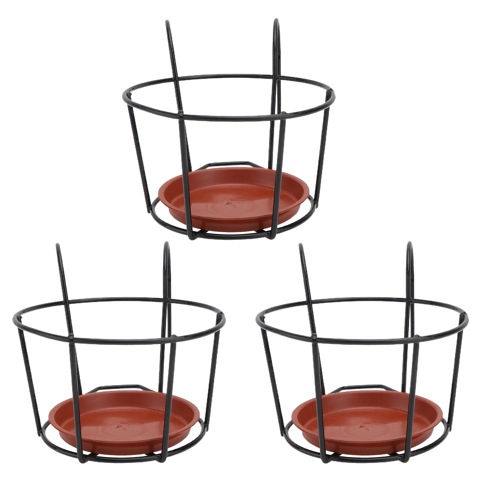 

3 Sets of Balcony Flower Rack Hanging Type Plant Holder Flowerpot Storage Rack
