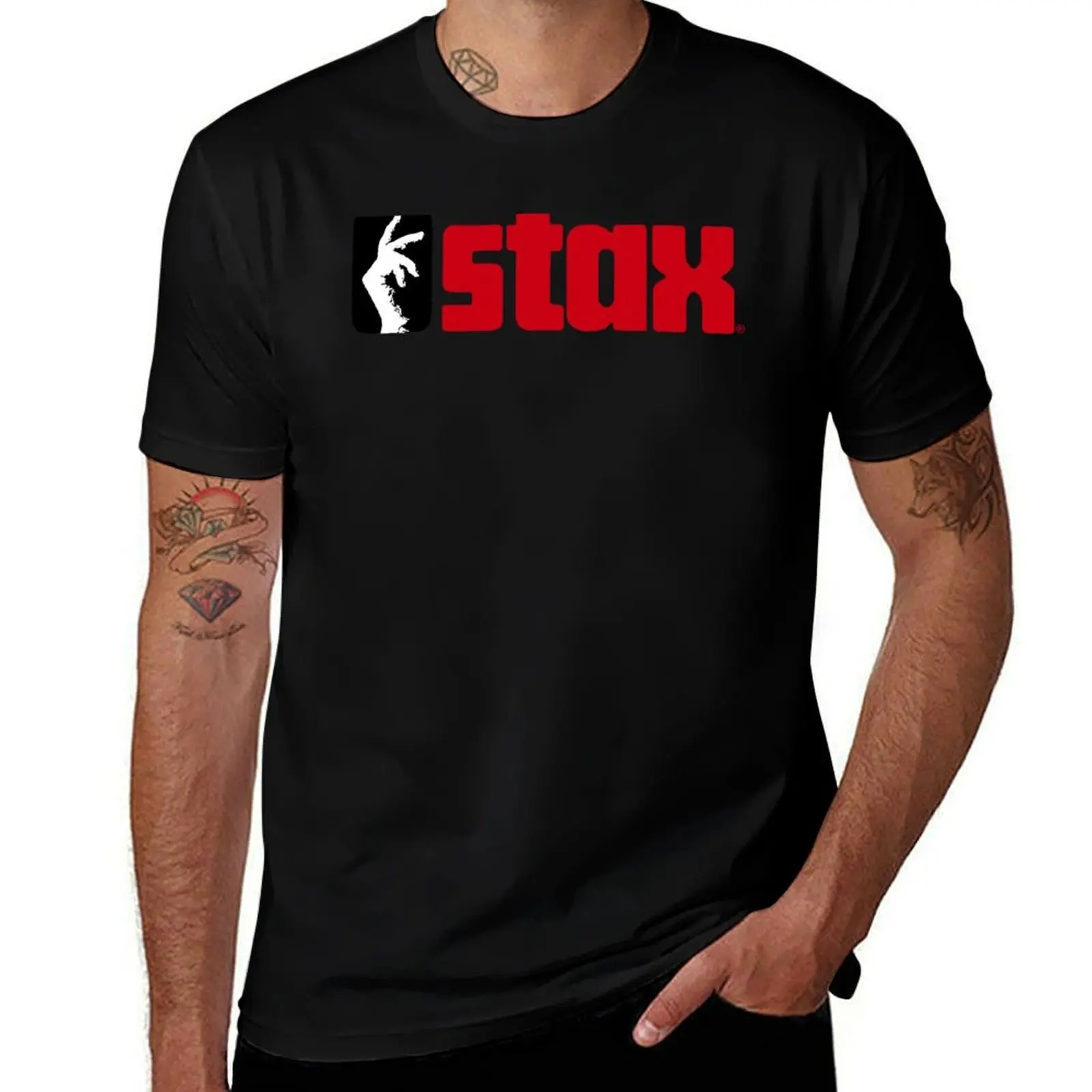 Фото Винтажная футболка Stax для работы и повседневного ношения №1