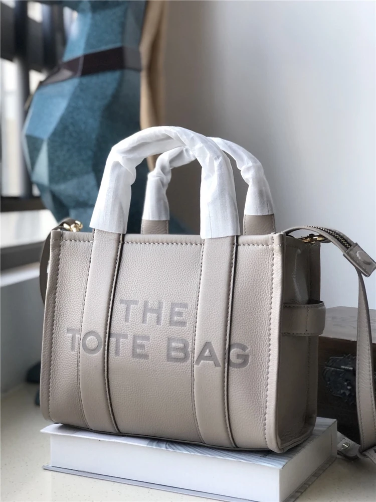 The Tote Bag For Women Leather Tot Bag Crossbody Female Handbag New Solid Lette Leisure Large Luxury Fashion Bag