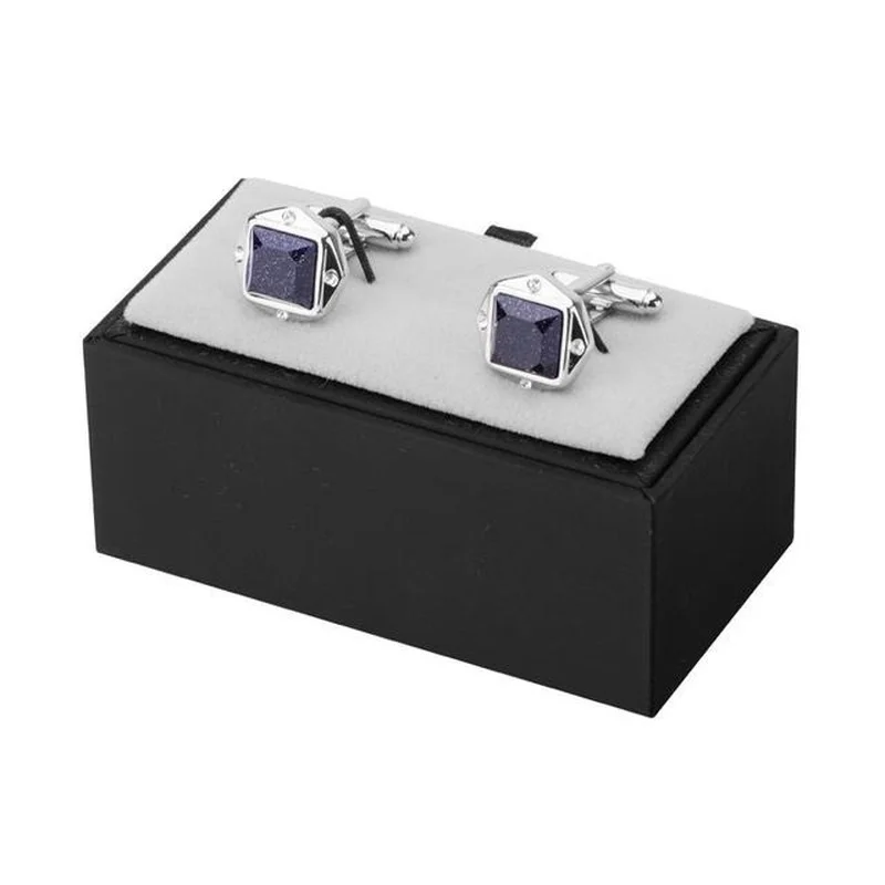 LAIDOJIN High Quality Luxury Blue Star Stone Cufflinks for Mens Silver Plated Cuff links Brand Wedding Groomsmen Shirt Jewelry