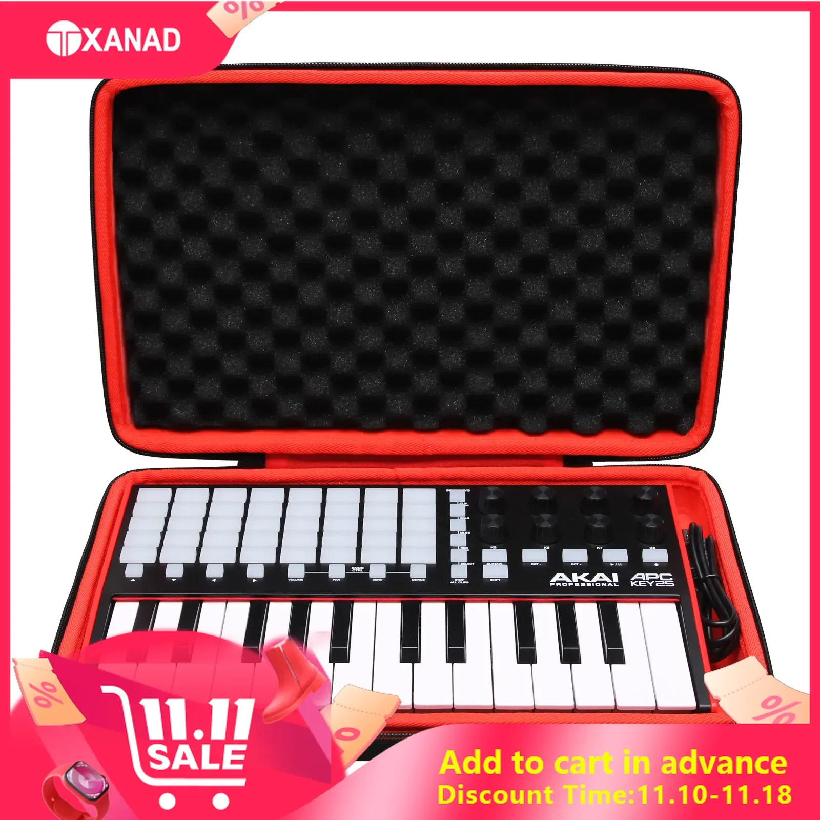 LTGEM EVA Жесткий Чехол для AKAI Professional APC MK2 25Key MIDI клавиатура контроллер Защитная сумка