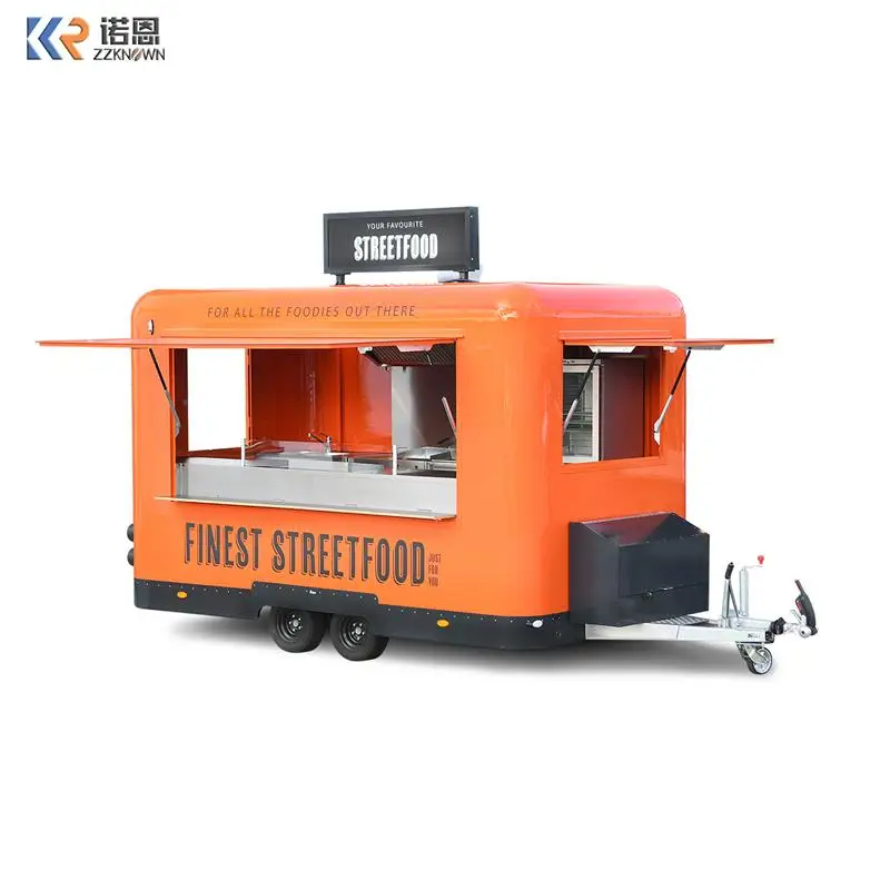 

New Concession Food Trailer Pizza BBQ Ice Cream Cart Airstream Food Truck With Full Kitchen Restaurant Equipment