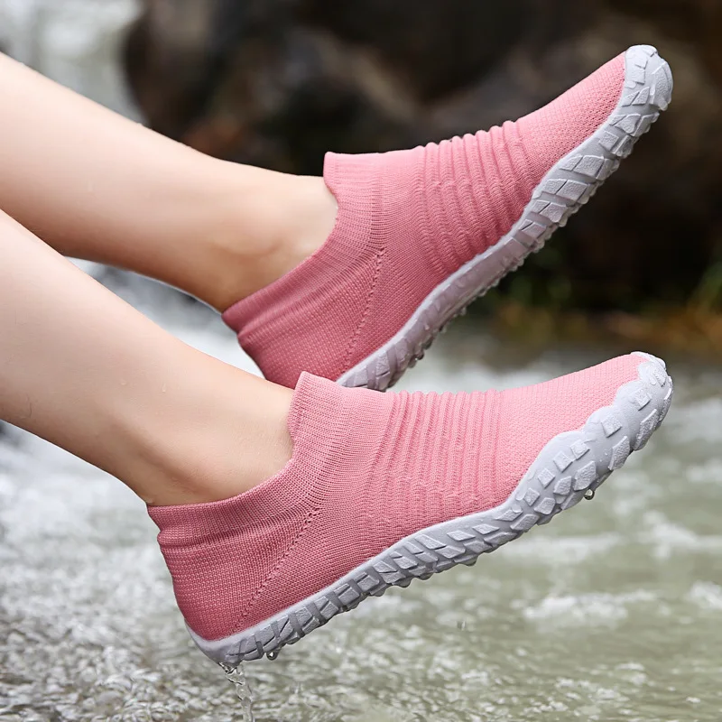 

Женские слипоны на плоской подошве, пляжная обувь на плоской подошве, женские дышащие прогулочные туфли, женские сетчатые Балетки без засте...