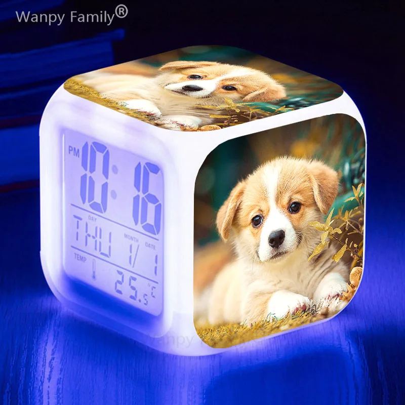 7color Glowing Touch Sensing Wake Up Timer Children's Room Multifunction Desk Clock