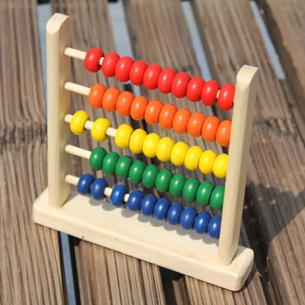 

Multicolor Calculation Bead Wooden Wooden Abacus Learning Toy Beads for Kids Preschool Intelligence Development Early Math