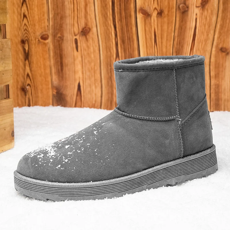 

New winter Warm Thickened Mens Boots Non-slip Waterproof Snow Shoes Ankle Boots Cotton Shoes for Men Luxury Free shipping