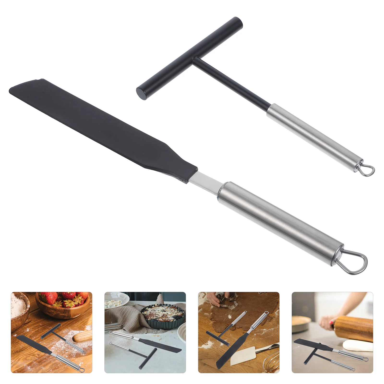 

Crepe Utensils Pastry Spatula DIY Kits Pancake Spreader Cookie Frosting Cream Spatula Rag Cake Cream Scraper Fondant Spatula