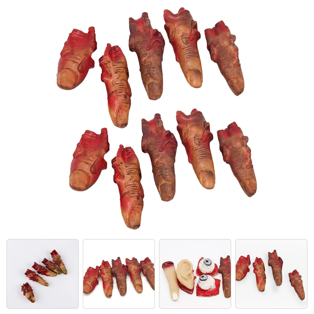 

Halloween Decor Halloween Fingers Severed Finger Fake Props Body Parts Scary Broken Prop Prank Horror Haunted House Realistic