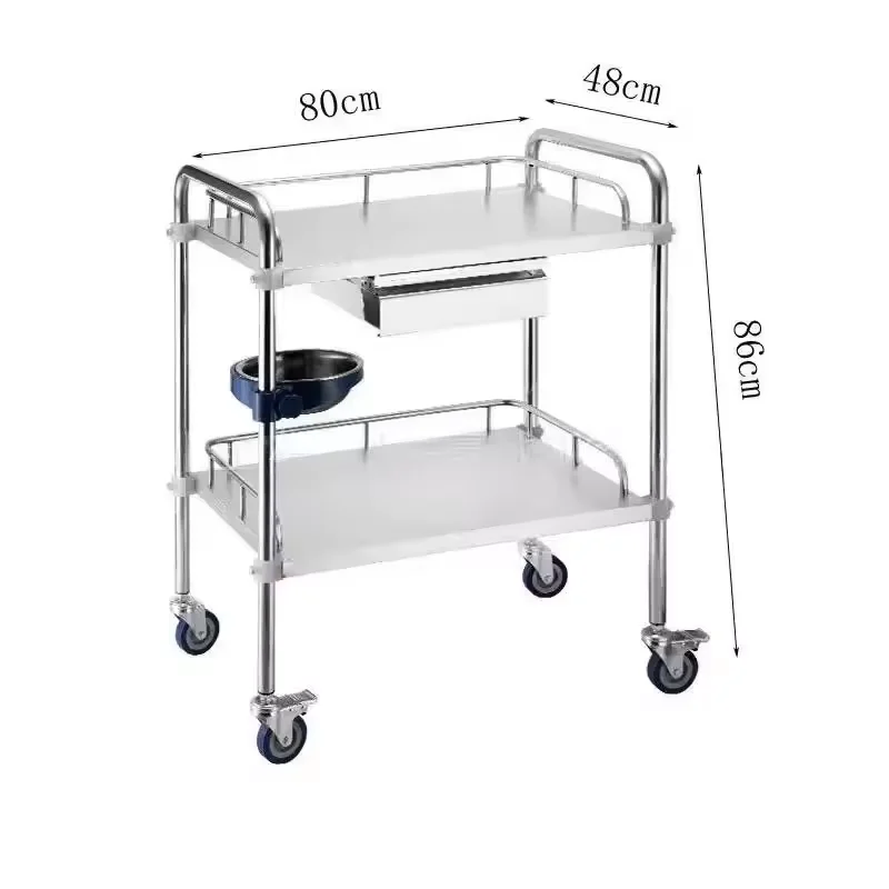 Регулируемая Тележка из нержавеющей стали тележка для инструментов туалетного