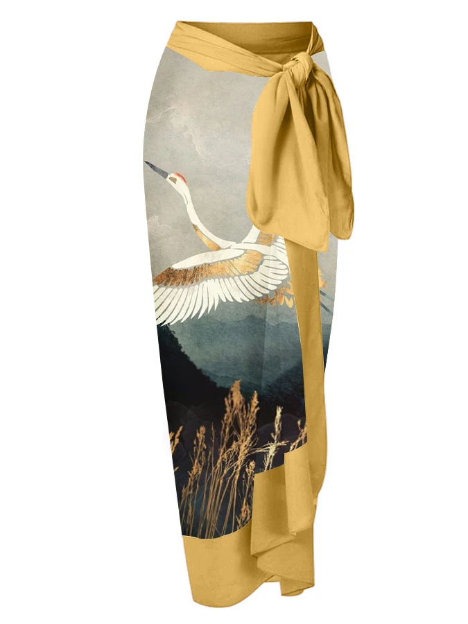 

Винтажный слитный купальник с V-образным вырезом и принтом