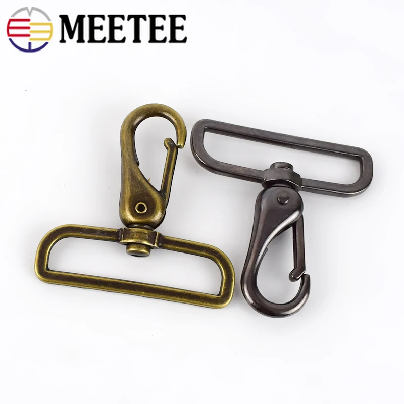 2/4Pcs 50mm Metal Leather Buckles Bag Strap Belt Swivel Hook Trigger Clip Buckle Hardware Clasp DIY Luggage Accessories BF403 images - 6