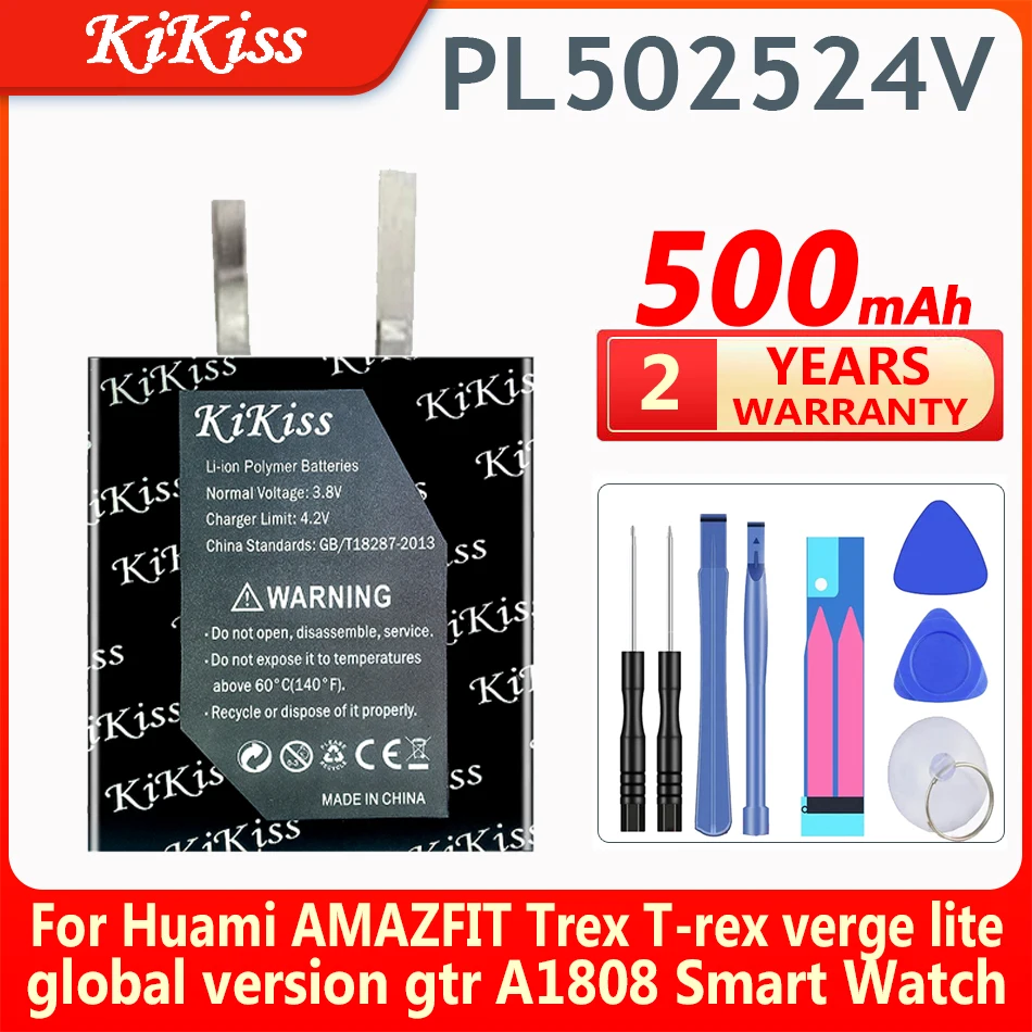 

Аккумулятор для часов KiKiss PL502524V для Huami AMAZFIT Trex T-rex Verge Lite глобальная версия Gtr A1808, умные часы