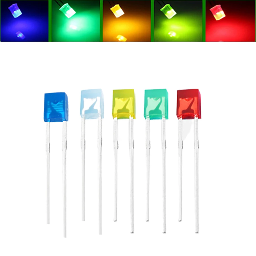 

100PCS 2x3x4 LED Diode Lights 234 Multicolor Bright Lighting Light Emitting Diodes Bulb Electronics Components Indicator Lamps