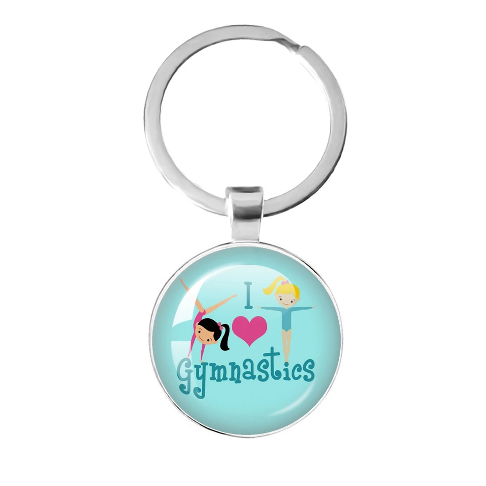 Металлический брелок для художественной гимнастики гимнастика со стеклянной