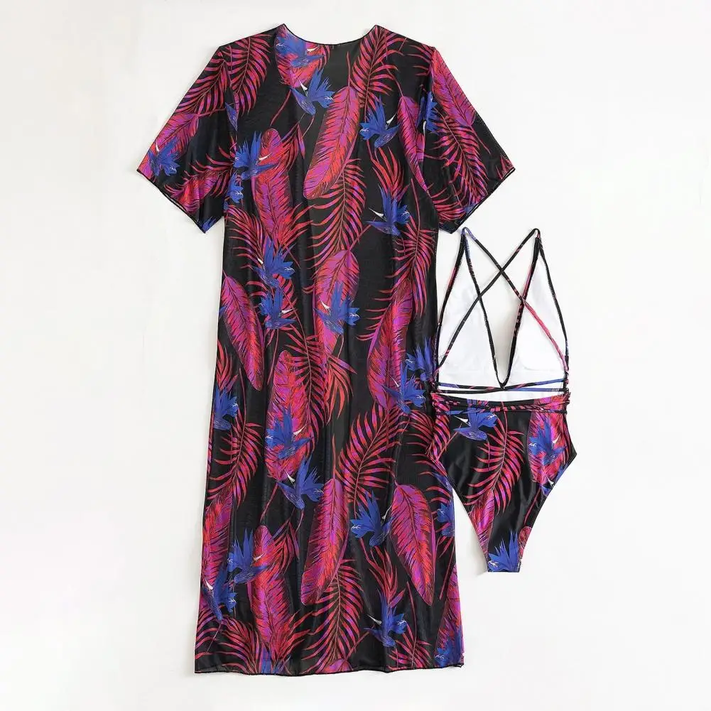 

2 шт./комплект, Женский комплект бикини с принтом