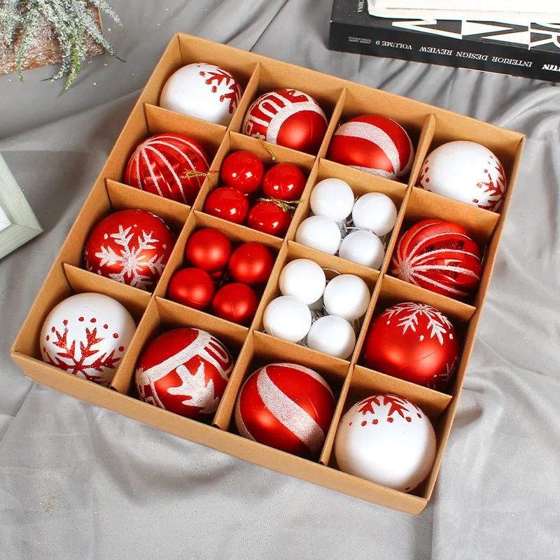 

44ct Christmas Ball Ornaments Shatterproof Christmas Decorations Tree Balls for Holiday Party Decoration Xmas Tree Decor Hooks