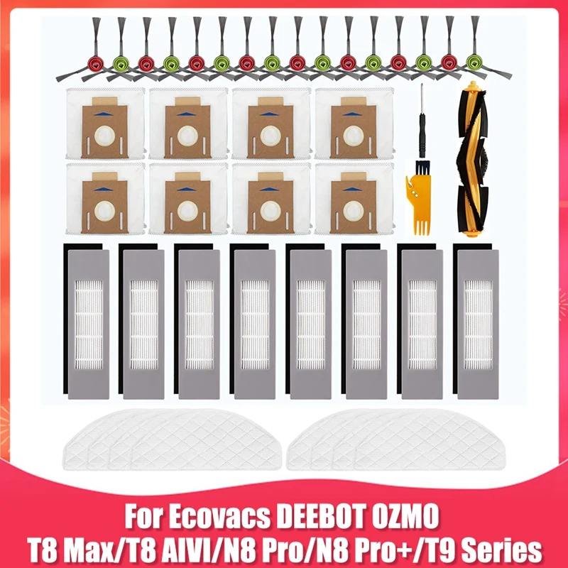 

Replacement Accessories For Ecovacs DEEBOT OZMO T8 Max T8 AIVI N8 Pro/N8 Pro+ Robot Vacuum Cleaner