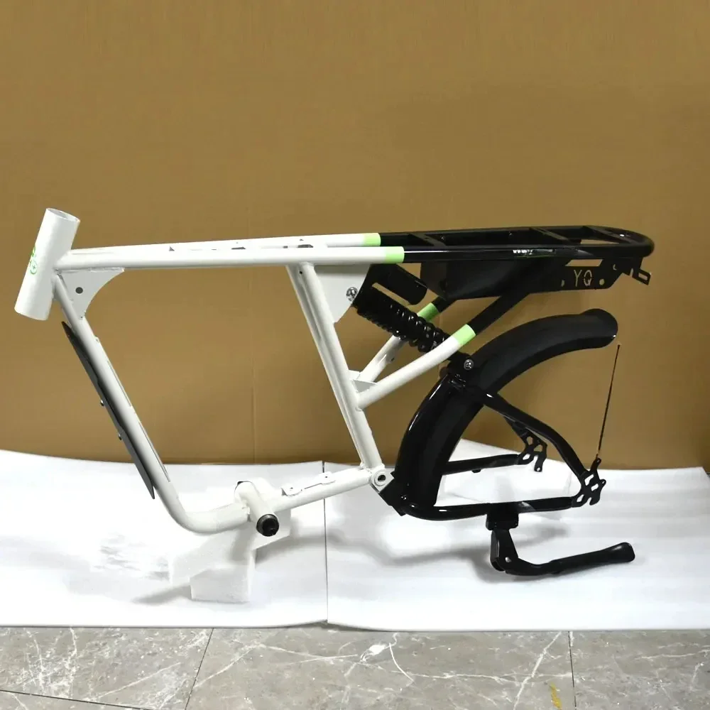 YQEBIKES полная подвеска мягкий хвост из углеродистой стали электрический велосипед