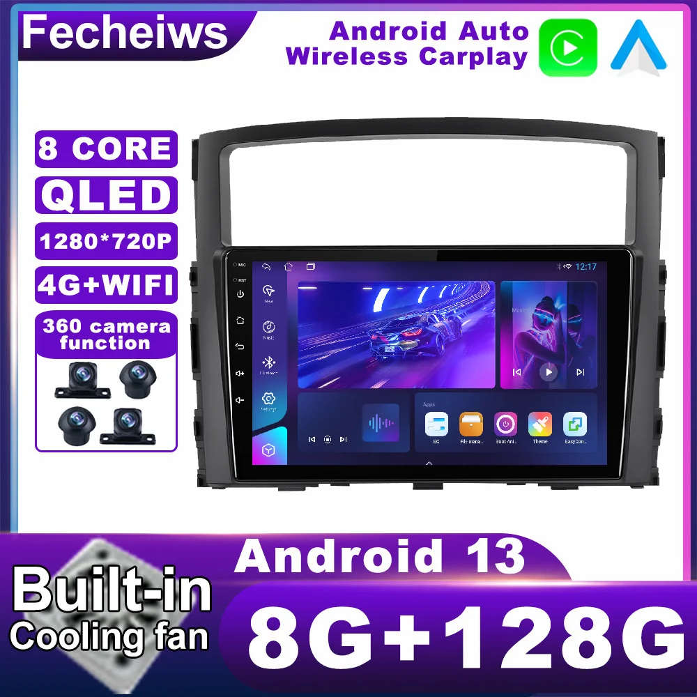 

Android 13 For Mitsubishi Pajero 4 V80 V90 2006 - 2014 Car Radio ADAS AHD BT Multimedia QLED Stereo Wireless Carplay Auto Video