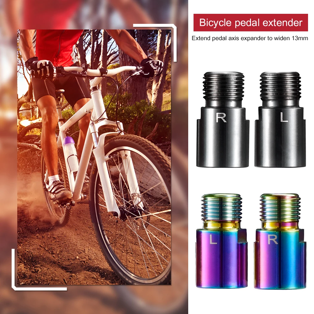 

Mountain Bicycle Pedal Extender 1 Pair Aluminum Alloy Widen Bike Extension Shaft Biking Portable Dustproof Cycling Part