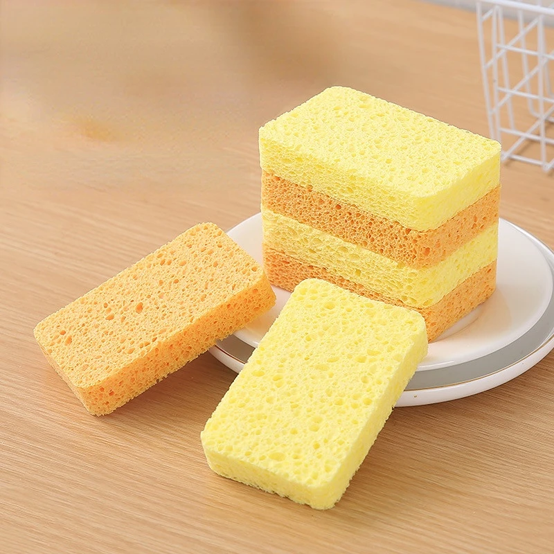 

Durable Wood Pulp Sponge Pads Kitchen Cleaning Tool Dishes Pots Bowls Scouring Pad Kitchen Gadget Various Colors Available