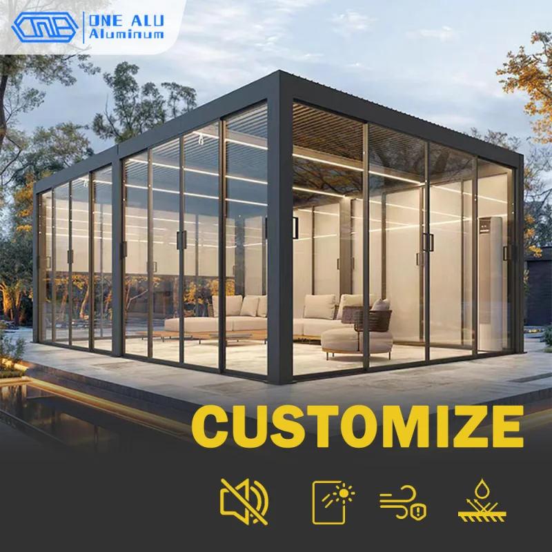 

Конструкция для зимнего сада из алюминия и стекла