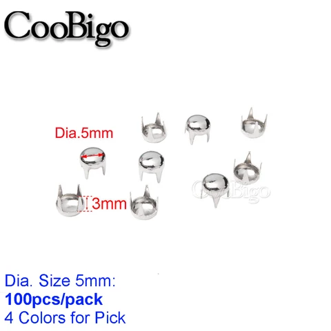 Кожаные заклепки-шпильки 4 когтя