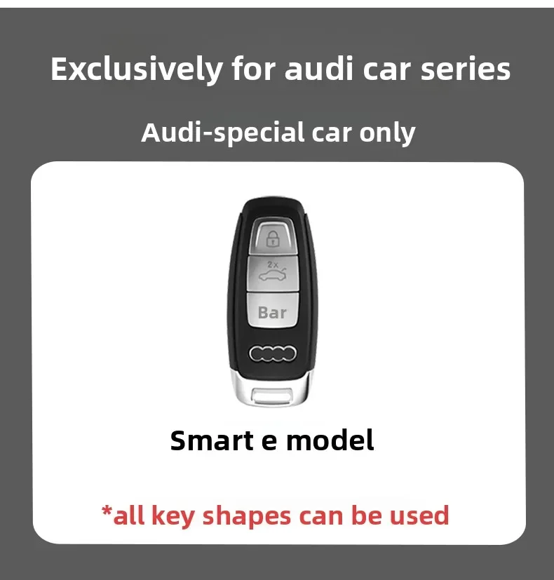 Фото Чехол для ключей Audi A6L; чехол для A3; корпус для A7L; чехол для Q7; защита для A8; новый чехол для Q6; высококачественная застежка для Q4 E-ron; 25 моделей. №5
