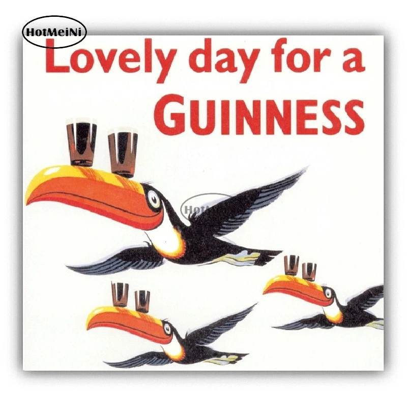 

HotMeiNi 13 см, надпись «Гиннесс», «прекрасный день для мотоцикла, автомобиля, бампера, наклейки, индивидуальные фотограффити для внедорожника JDM...