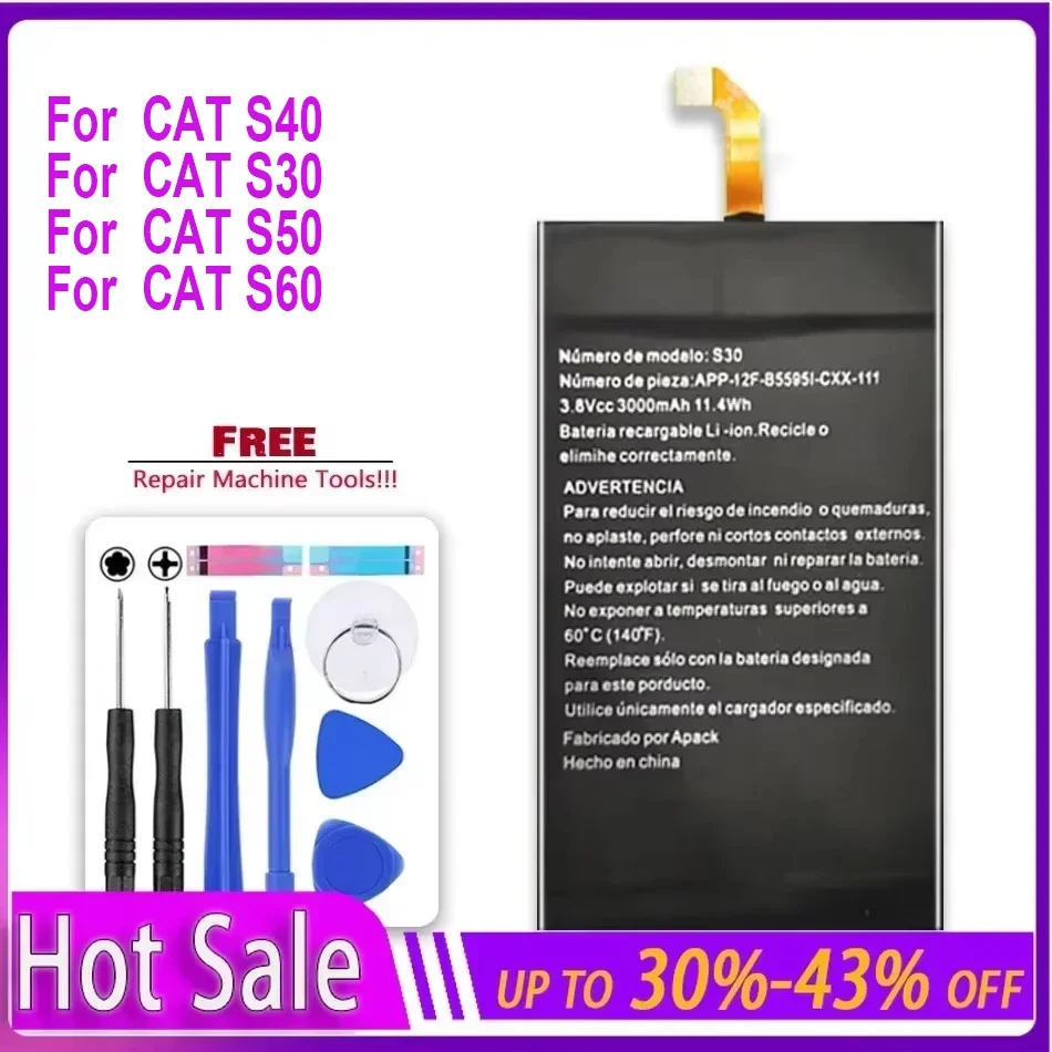 Аккумулятор для Caterpillar Cat S60 S50 S40 S30 APP-12F-F57571-CGX-111 458002 -S40 телефона Портативные