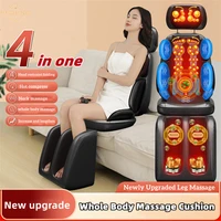 electric massage chair vibrating full body massage neck back waist hip leg massage cushion heating massager muscle stimulator