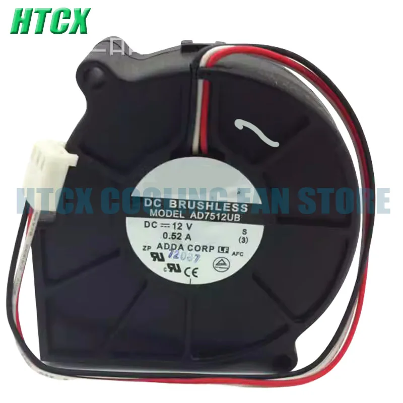 7530 AD7512UB DC12V 0.52A 7 см трехстрочный Турбовентилятор