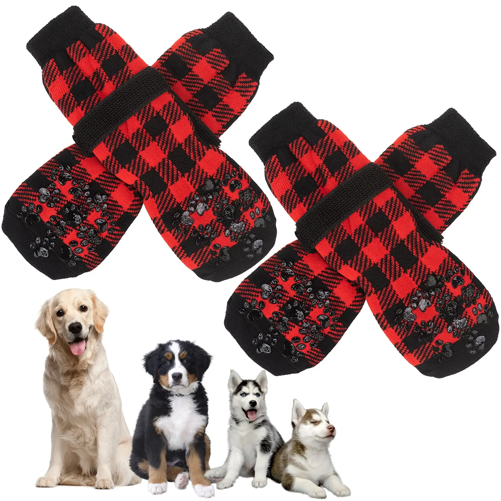 

Anti Slip Dog Socks Toe Grips For Dogs Dog Booties For Medium Dogs Dog Paw Protector For Indoor Hardwood Floors Prevent Licking