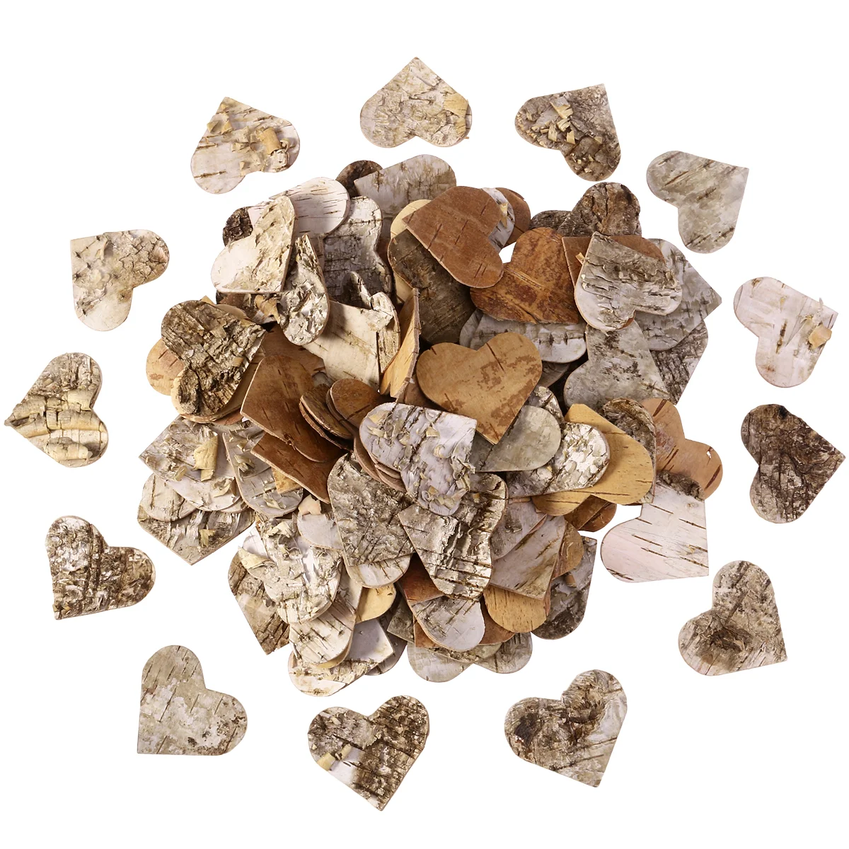 

Wood Discs Wood Chips Heart Shape Wood Slices Log Discs Wooden Birch Bark Slices