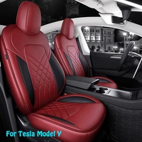car seat covers custom fit for tesla model y 2021 year fashion auto interior cushion protector accessories all season set