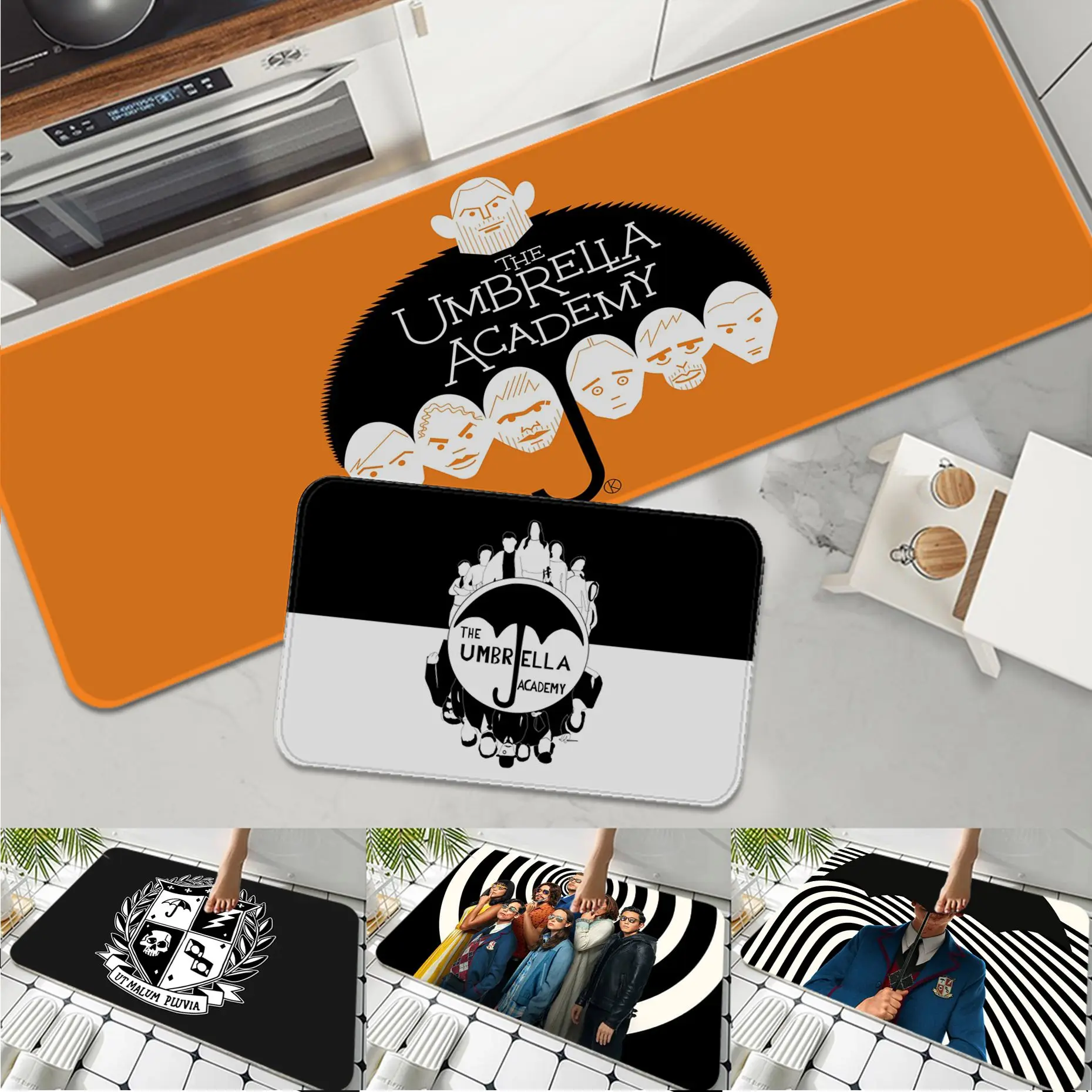 

The Umbrella Academy Printed Flannel Floor Mat Bathroom Decor Carpet Non-Slip For Living Room Kitchen welcome Doormat
