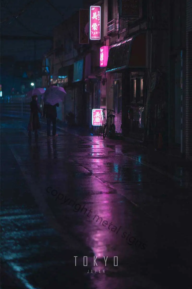 

Токийский Ретро винтажный металлический знак, жестяные таблички, Настенный декор, неоновая вывеска для мужчин, пещера, кафе, паб, дома, клуба...