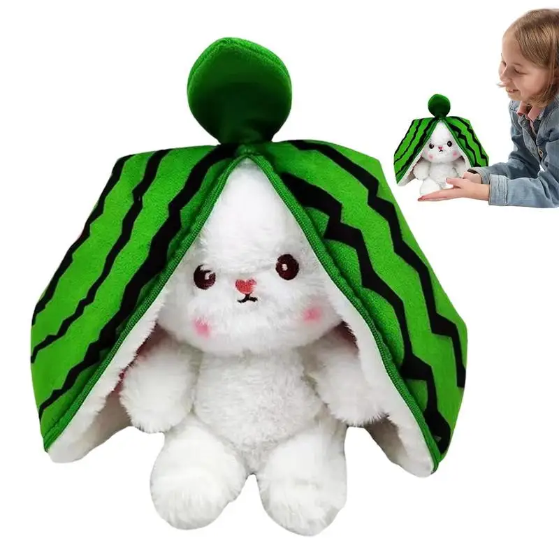 

Милые мягкие животные, милые мягкие двусторонние плюшевые подушки, арбуз на молнии, пасхальные подарки, милые декоративные подушки в виде животных для дивана