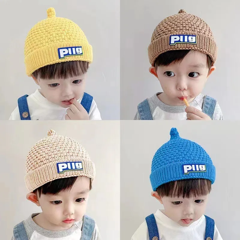

Nipple Shape Children Knitted Wool Hat Boys And Girls Autumn Winter Warm Thickened Baby Fashion Hat