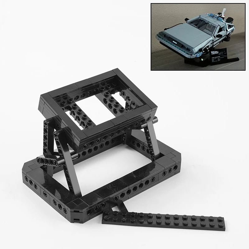 NEW MOC Display Stand Bricks Set fit for 10300 Back to the Future Time Machine Cars Building Blocks Model Showing DIY Toys Gifts