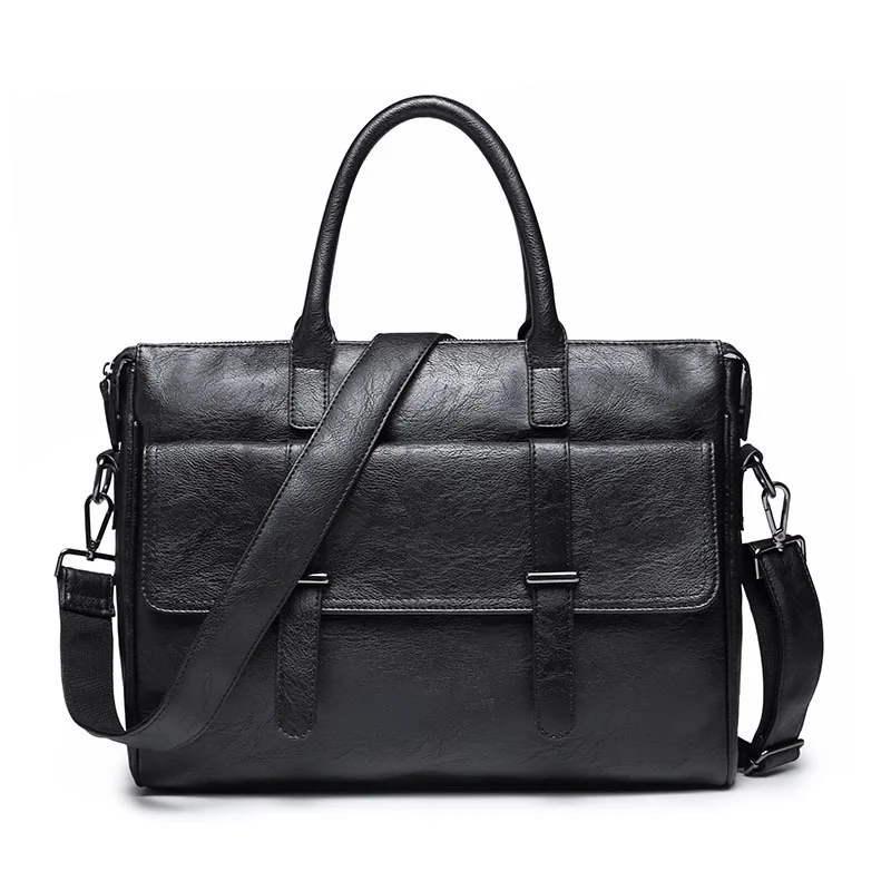 

2023 new business leisure briefcase simple shoulder messenger bag casual portable fashion men's computer