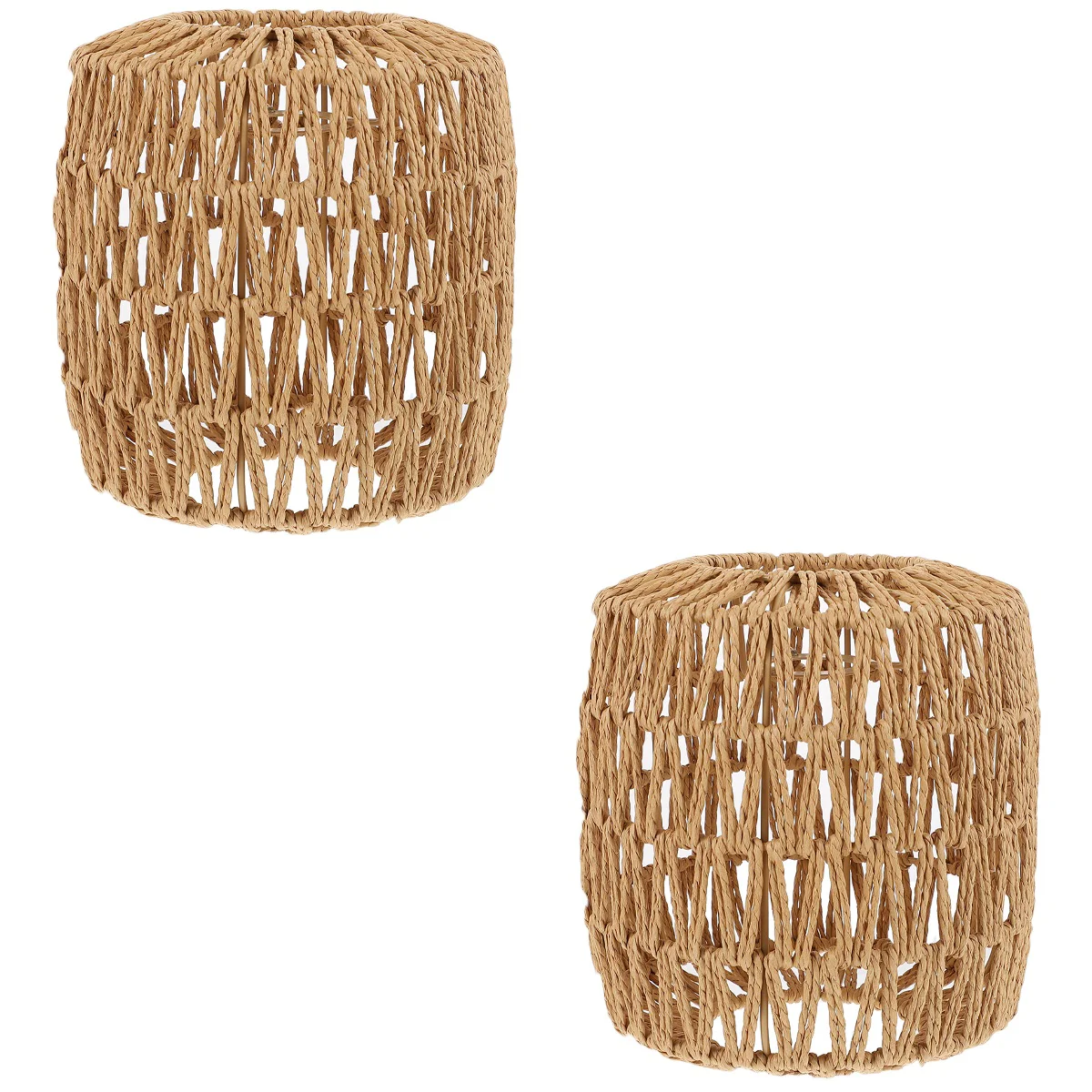 

2 Round Vintage Unique Floor Lamp Shade Replacement Pendant Lamp Shade Lamp Cover Lamp Shade Holder Rattan Lamp Shade