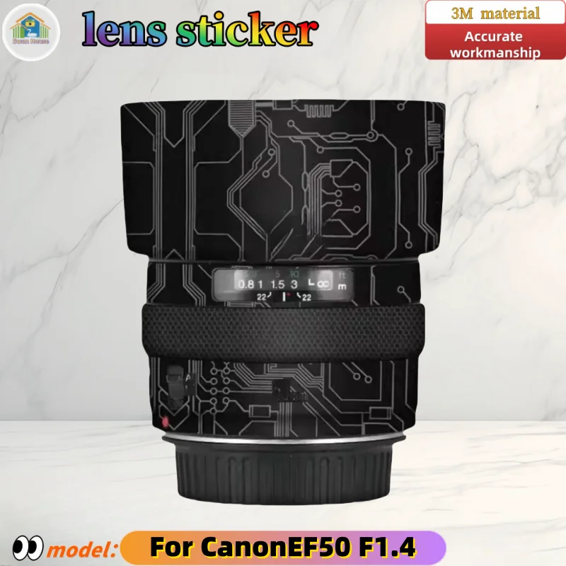 EF50F1.4 для Canon EF50 F1.4 наклейка на объектив камеры кожа сделай сам износостойкая